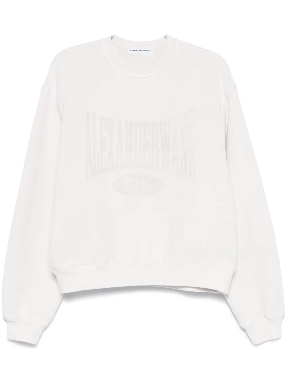 

Толстовка с потертым логотипом Alexander Wang, белый