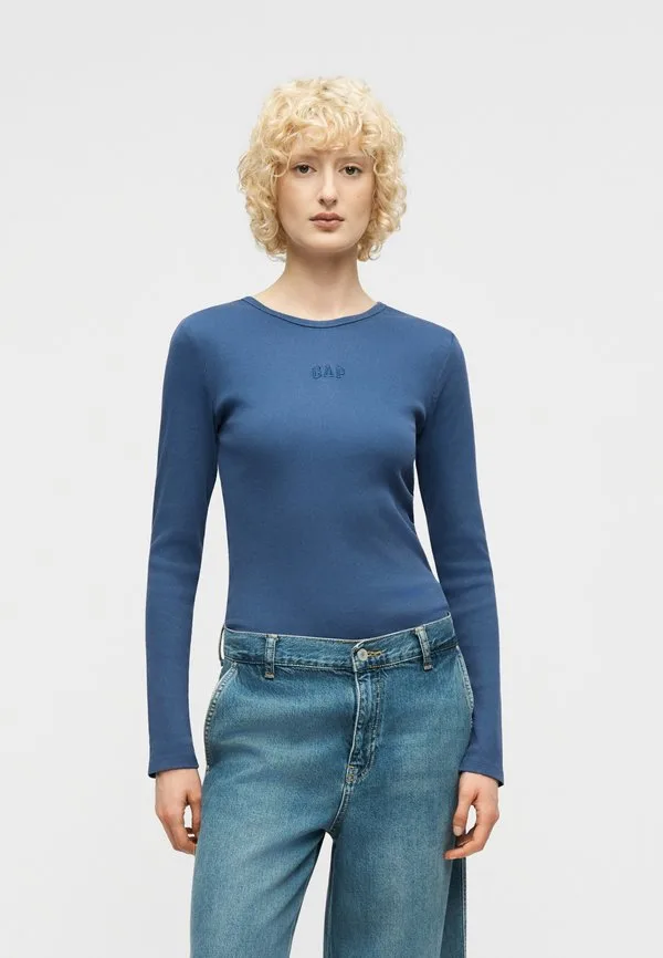 Футболка с логотипом и длинными рукавами Gap, Blue