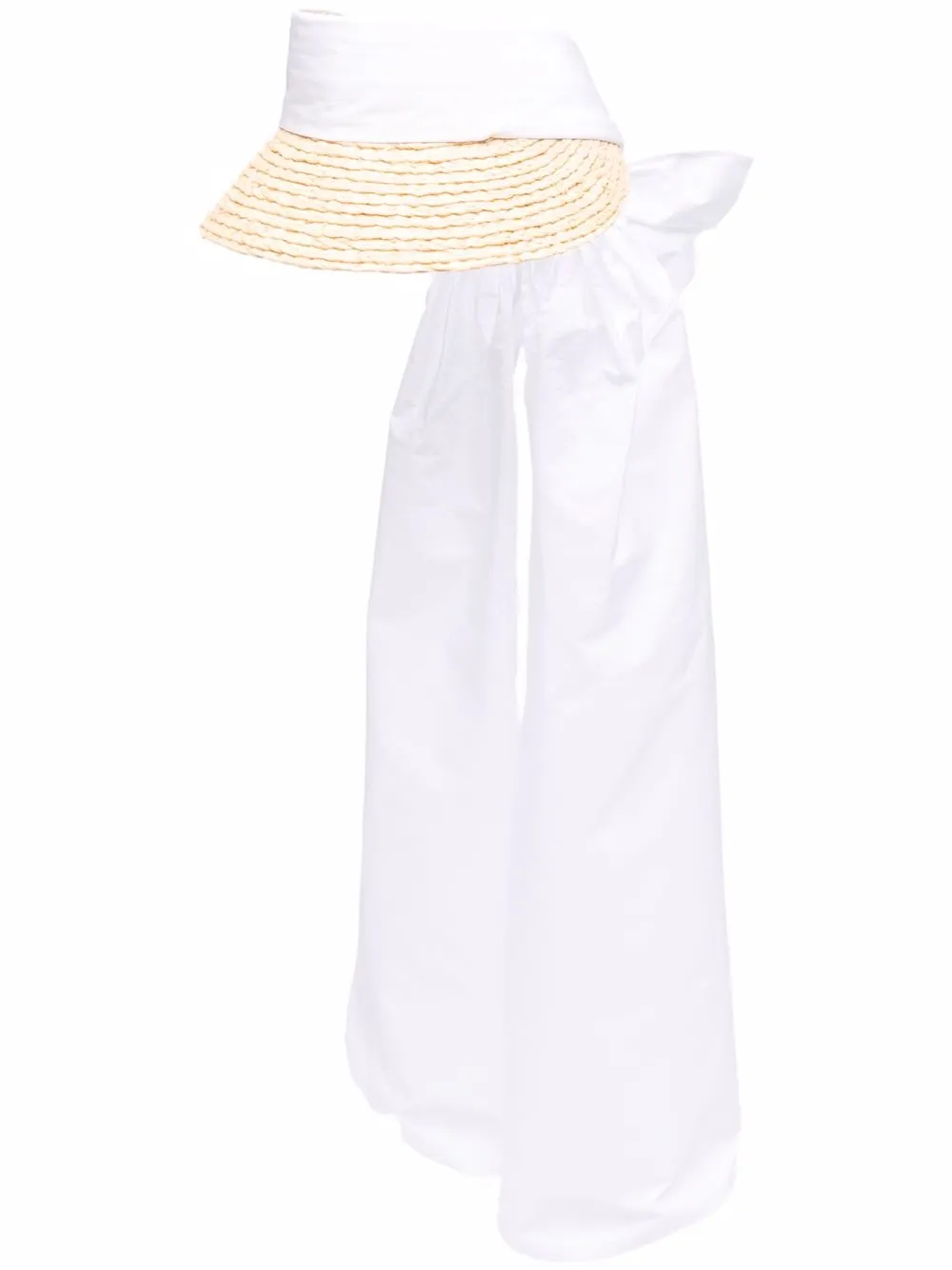 

Соломенный козырек с бантом Red Valentino, бежевый