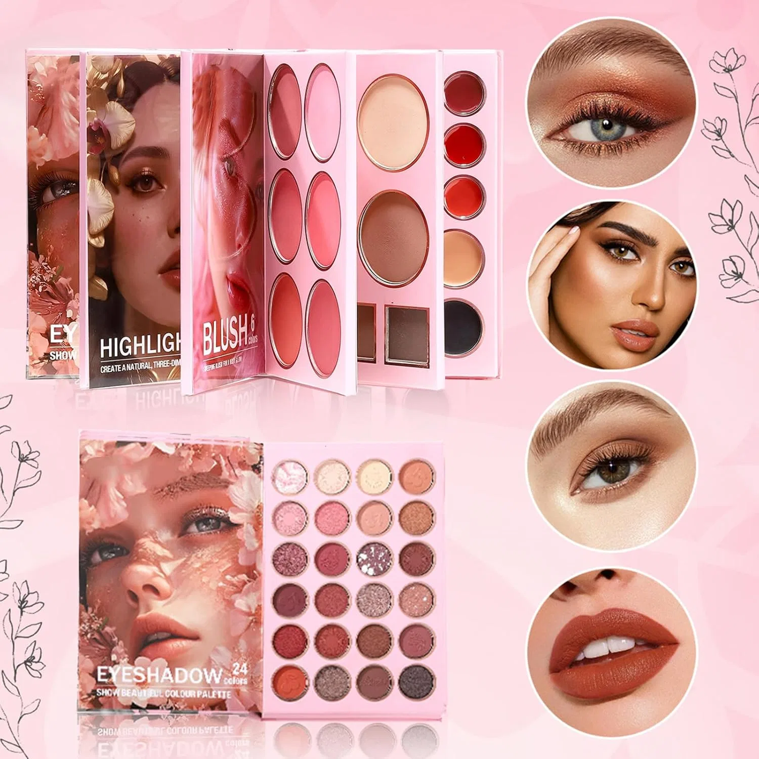 Палетка теней для век Makeup Book Palette, 24 цвета, Generic — фото 4