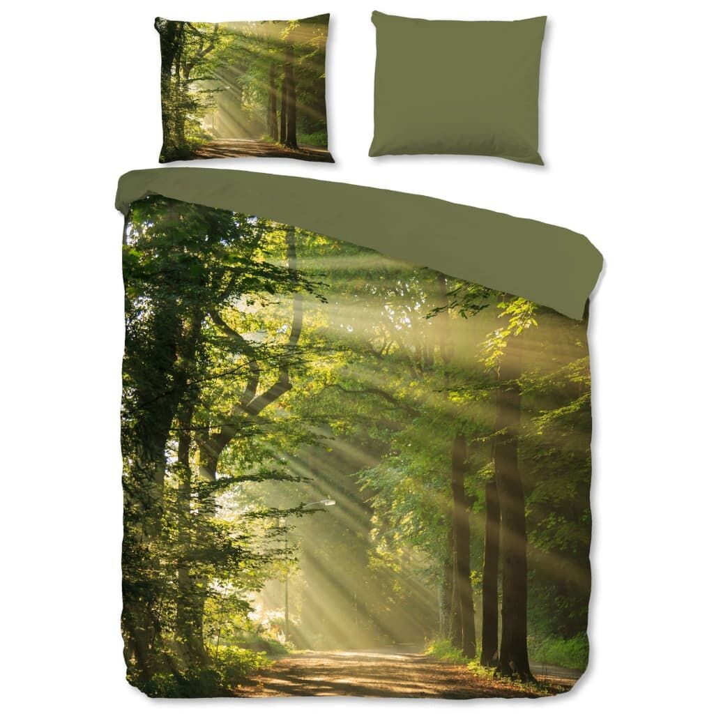 

Комплект постельного белья Good Morning WOODS 240х200/220 см зеленый