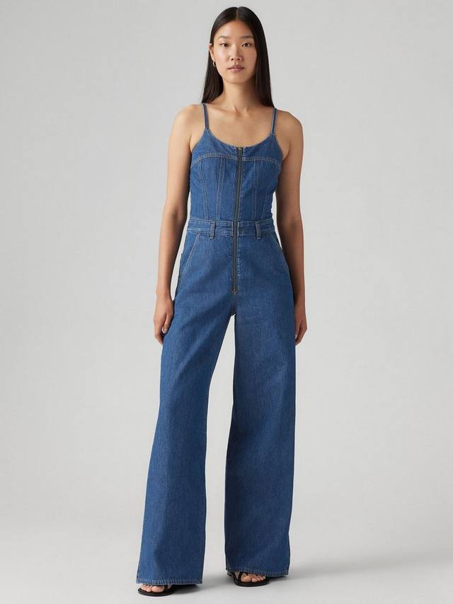 

Джинсовый комбинезон-бюстье Levi's, темно-синий