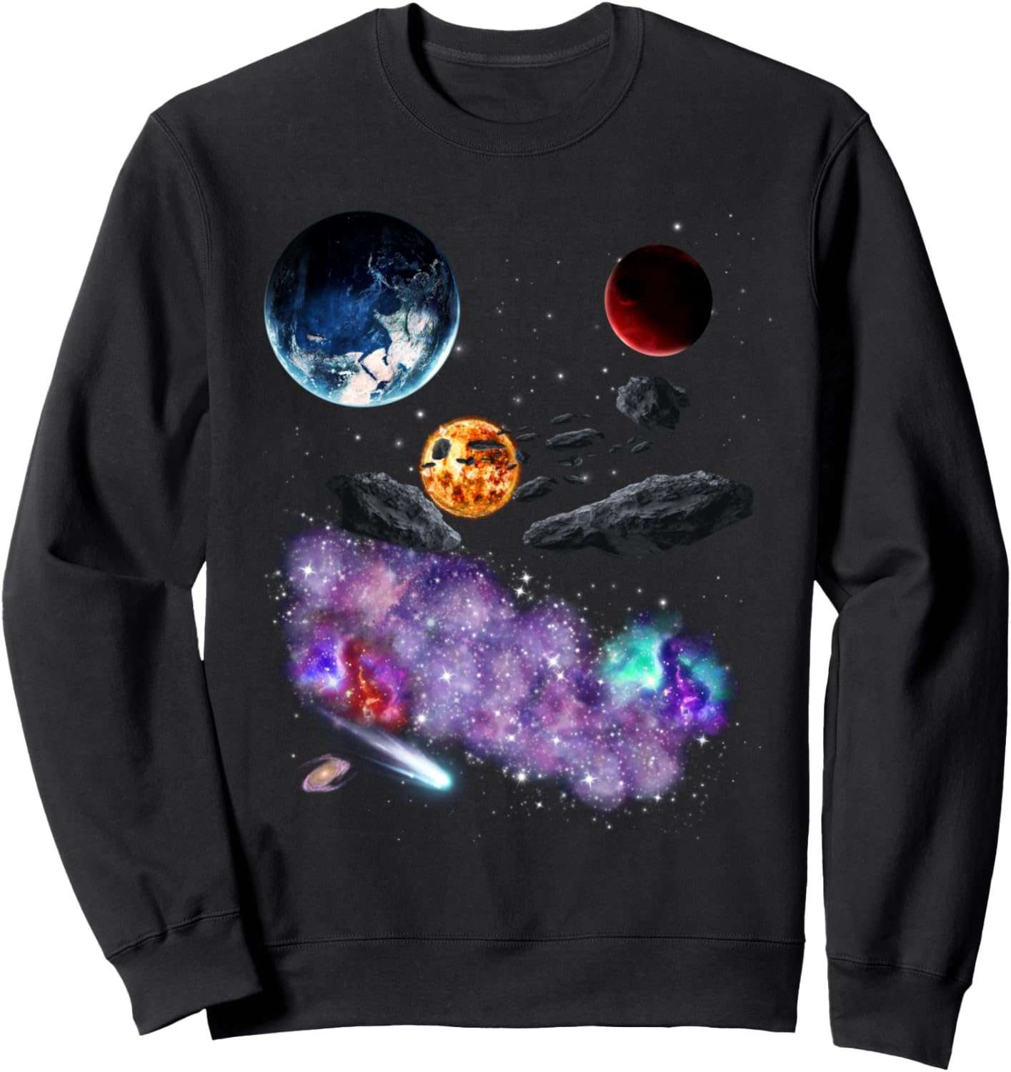 

Толстовка с изображением космической вселенной, астронавта, планеты и галактики Space - Universe Planet Galaxy Gifts For Men, Boys, And Kids, черный