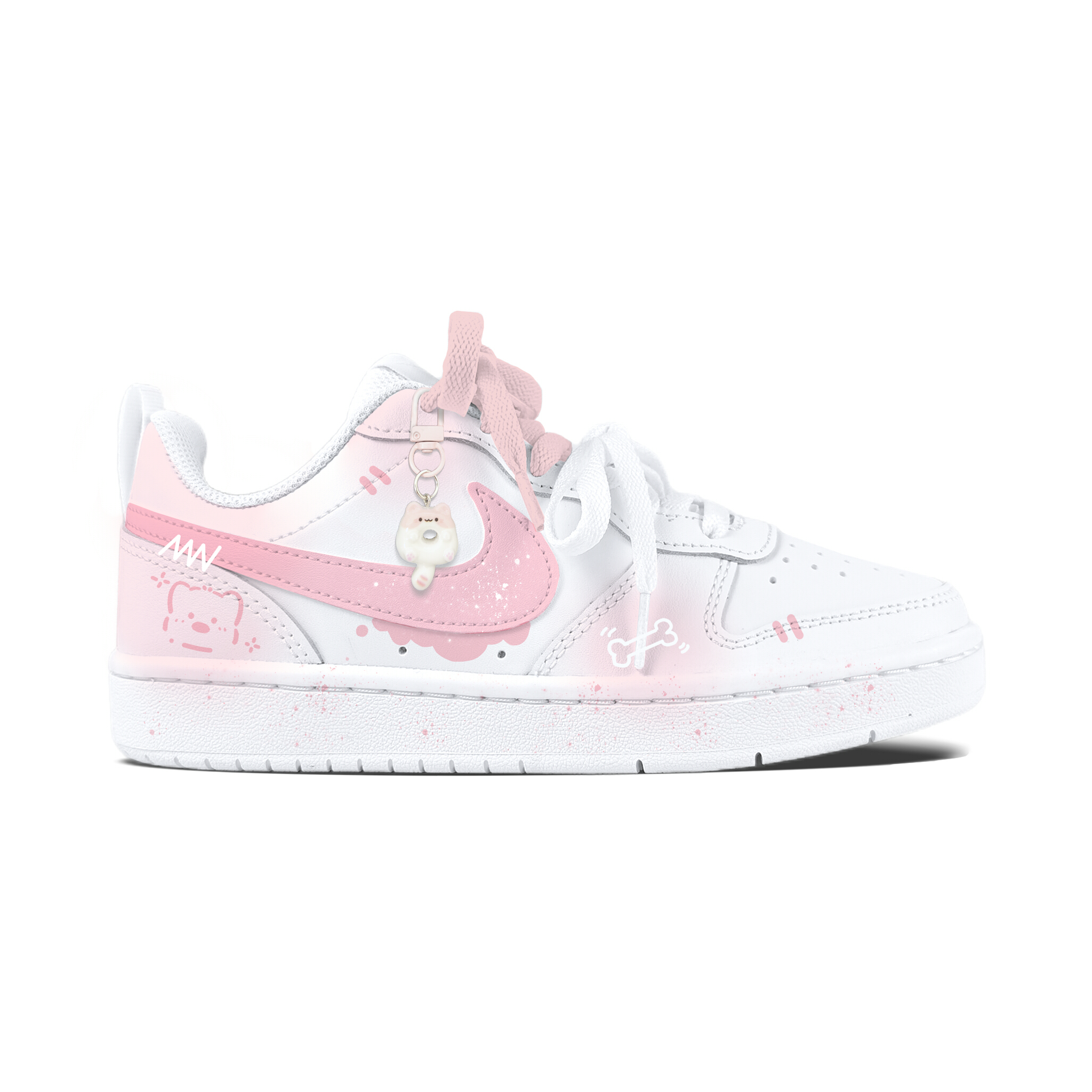 Court Borough Naughty Bear Mismatched Slip Resistant Cushioning Abrasion Resistant детские скейтборд кроссовки Nike, синий розовый — фото 4
