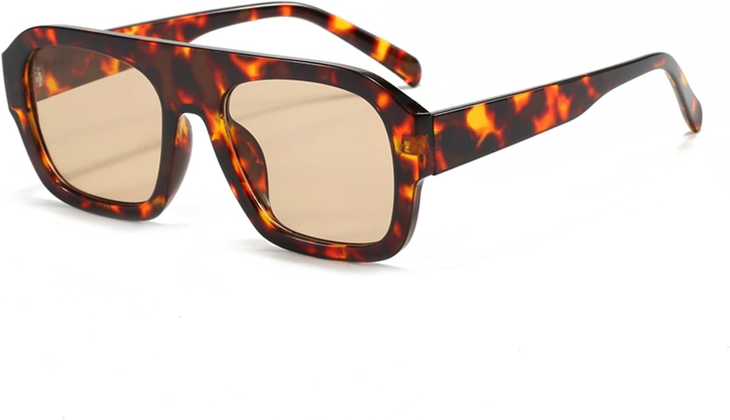 

Классические прямоугольные солнцезащитные очки в крупной оправе для женщин, модные солнцезащитные очки с леопардовым принтом, очки INS для мужчин и мужчин, унисекс, защита от ультрафиолета UV400 Generic, Leopard Champagne