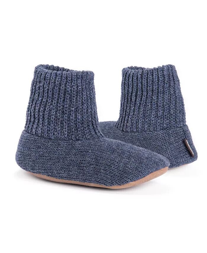 Мужские шерстяные тапочки-носки Morty Ragg, темно-синие, XL (11,5-12,5) MUK LUKS, синий — фото 3