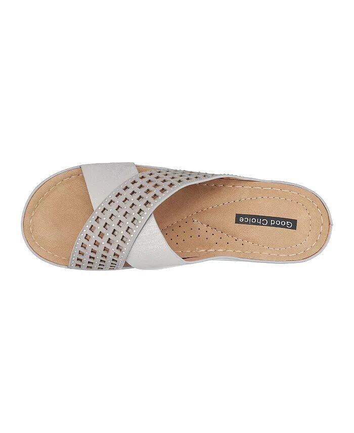 Женские босоножки Isabella на танкетке GC Shoes, серый — фото 4
