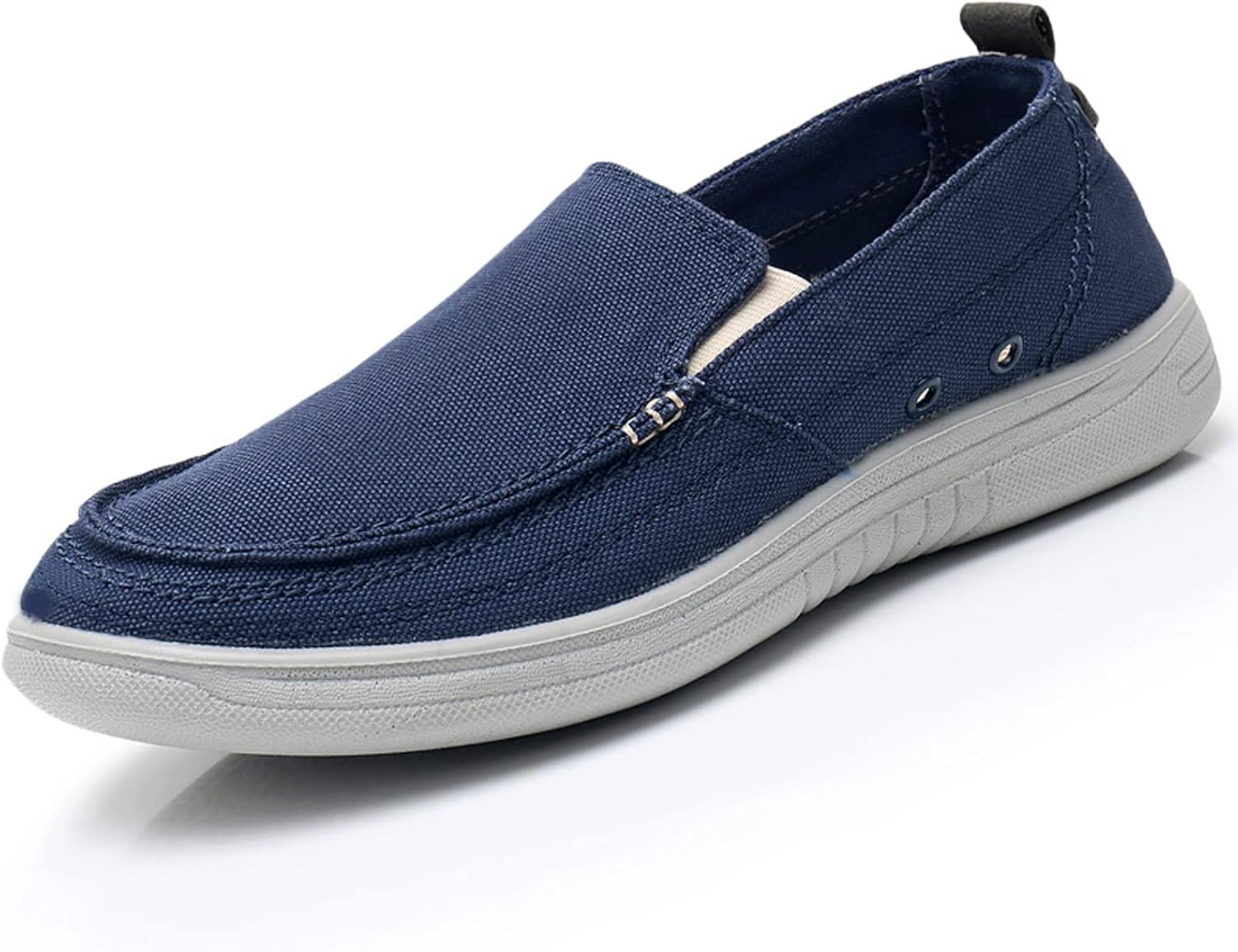 

Мужские канвасовые кроссовки с ремешком на подъеме, повседневные, удобные, нескользящие кроссовки с плоской подошвой, дышащие, с мягкой подошвой, для вождения и прогулок Cubicbee, синий