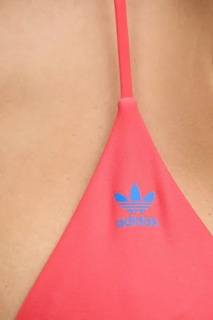 Купальник бикини с быстросохнущей ткани Adidas Originals, розовый — фото 4