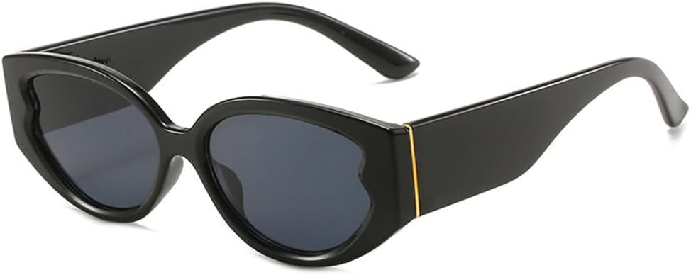 

Популярные модные женские солнцезащитные очки «кошачий глаз» с гелевой расцветкой, ретро-очки овальной формы с градиентом цвета «чайный глаз», мужские солнцезащитные очки UV400 TYUVIVO, Black Grey