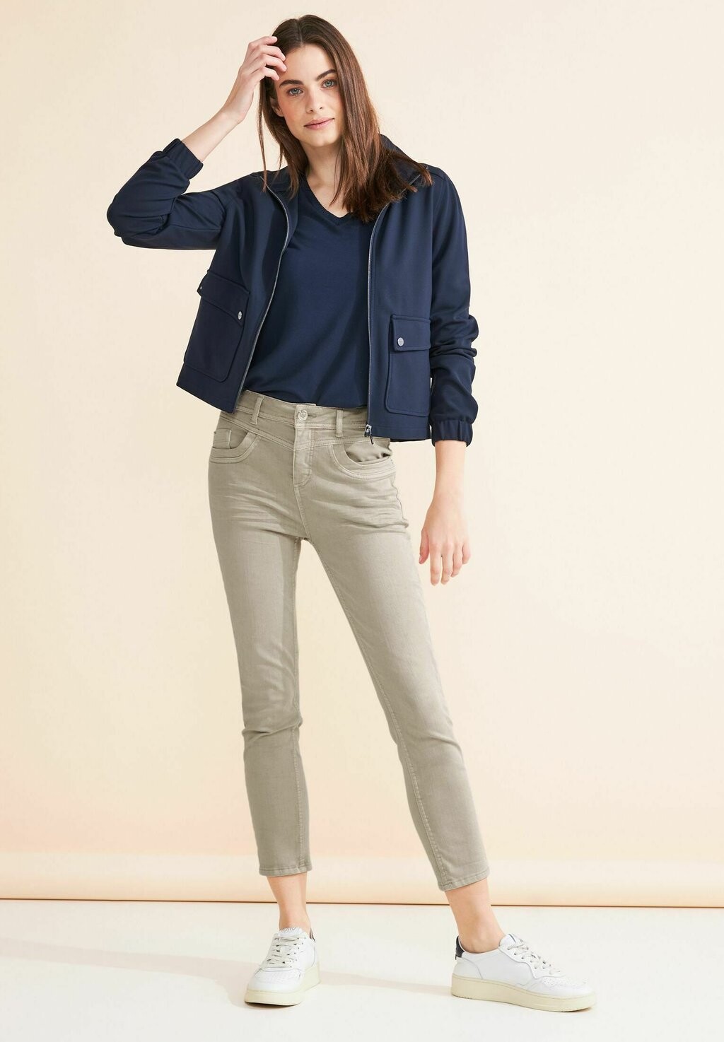

Джинсы slim fit Street One, цвет beige