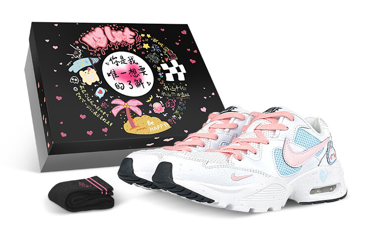 

Кроссовки Air Max Fusion женские с низким верхом, белые/розовые/синие Nike