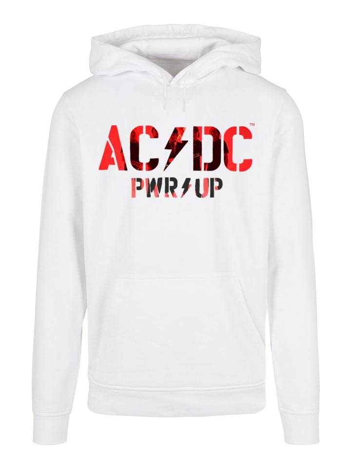 

Пуловер F4NT4STIC Basic ACDC Rock Band PWRUP Photo Logo, белый