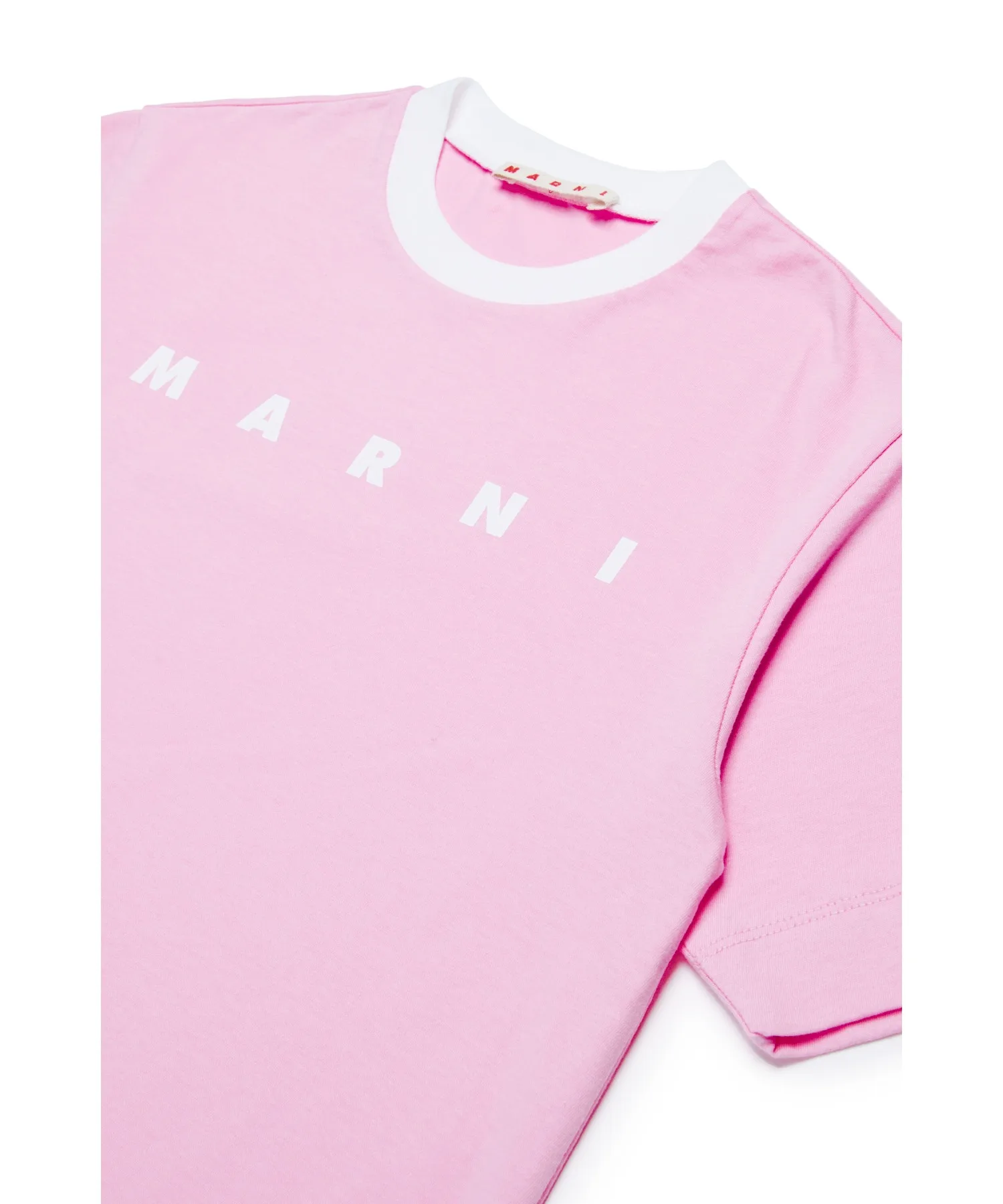 Детская футболка MARNI с логотипом розовая — фото 3