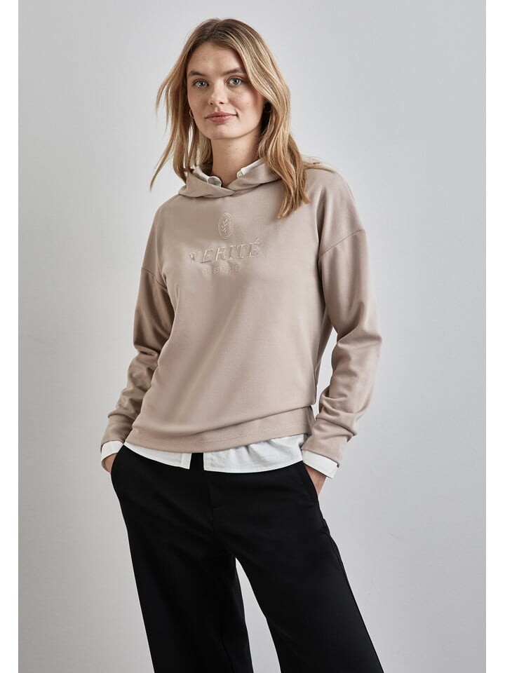 

Толстовка Street One Hoodie, бежевый