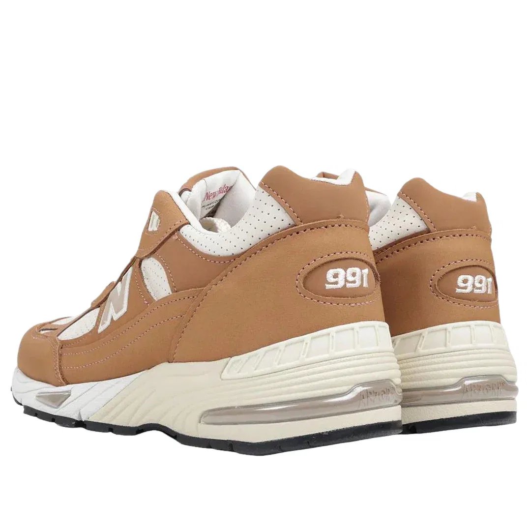 Кроссовки New Balance 991v1 Made in UK 'Chipmunk Birch' M991TW1, коричневый — фото 3