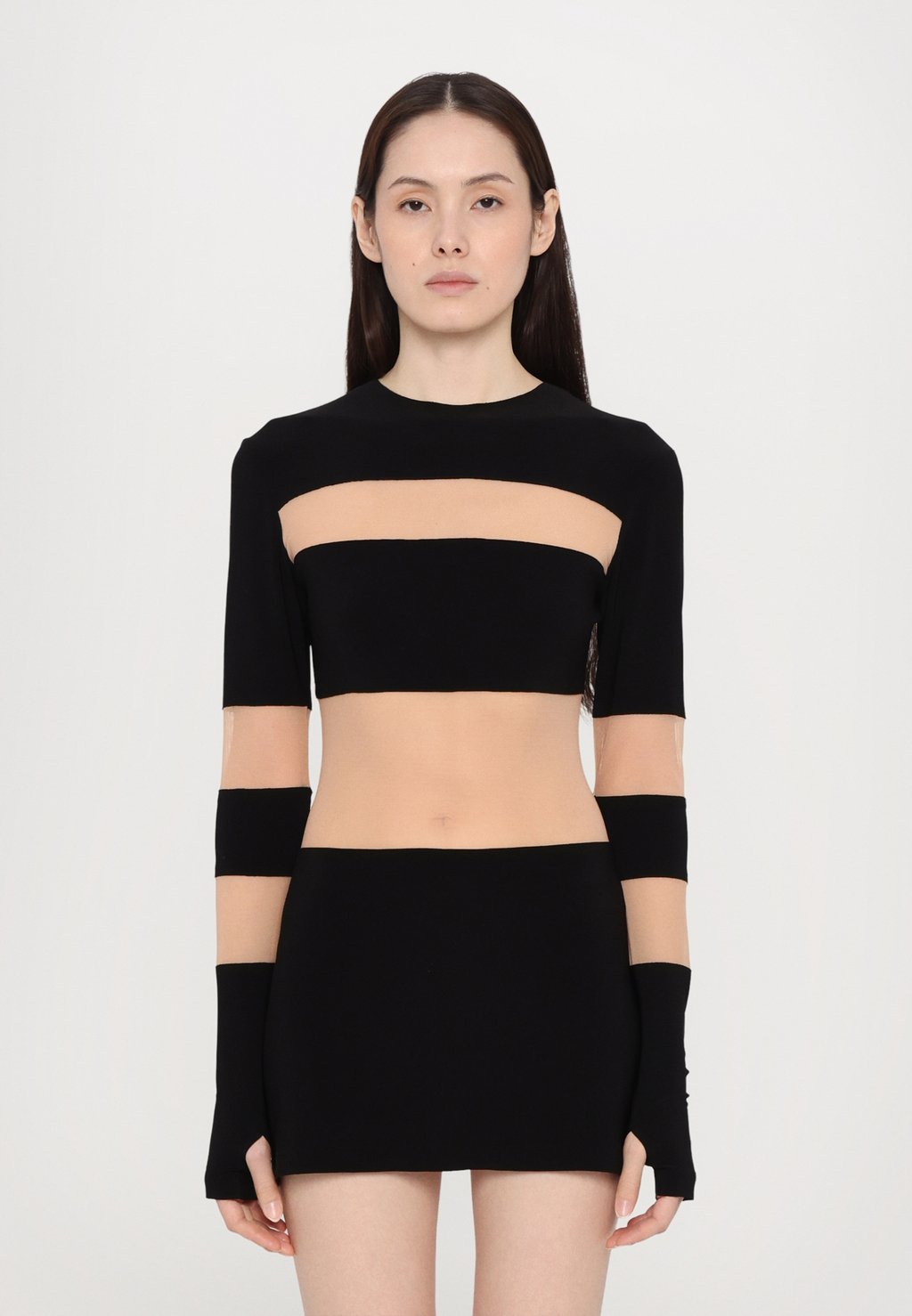 

Платье из джерси SPLICED INSERT PICKLEBALL DRESS Norma Kamali, черный