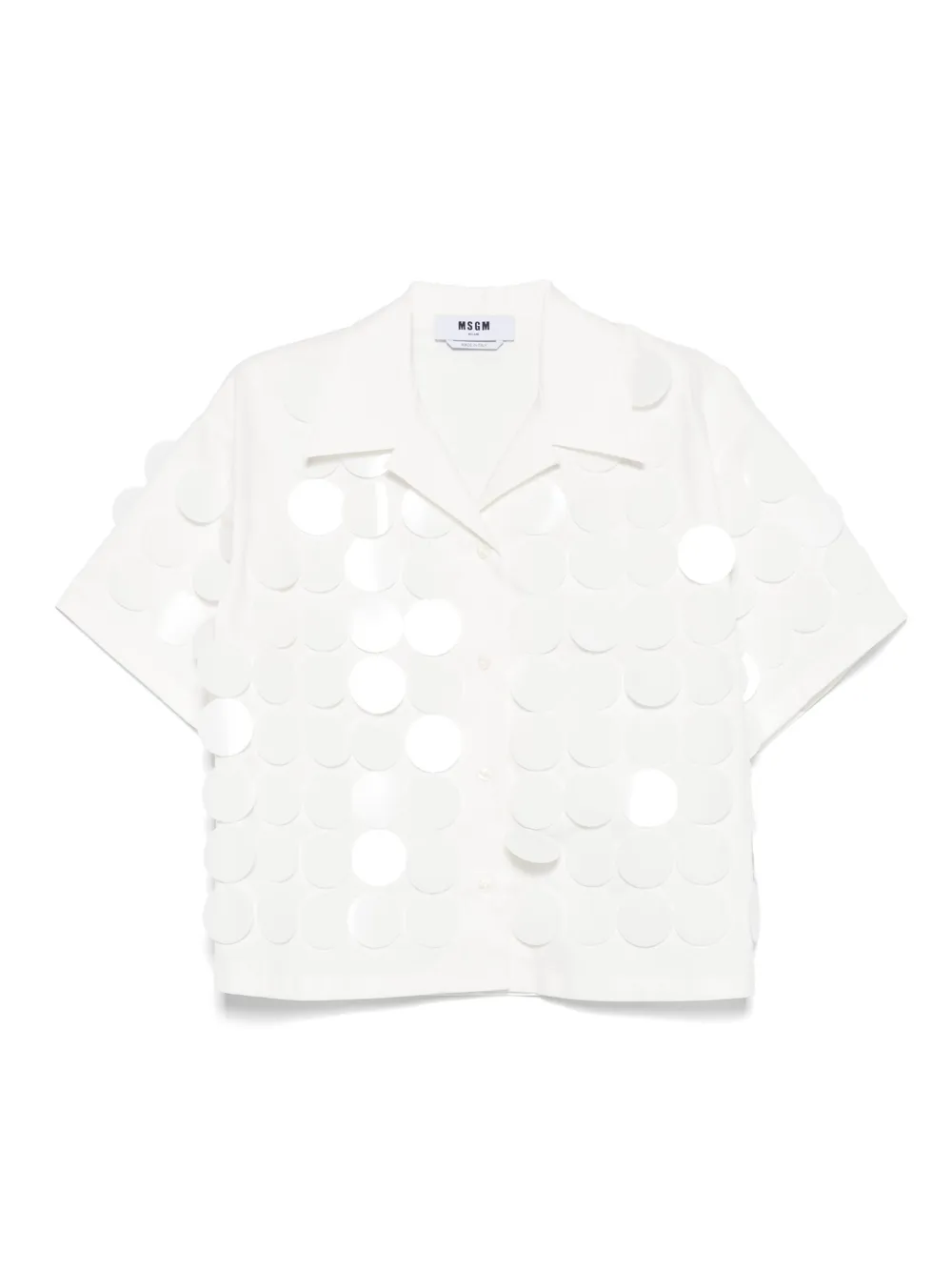 

Рубашка с пайетками MSGM, белый