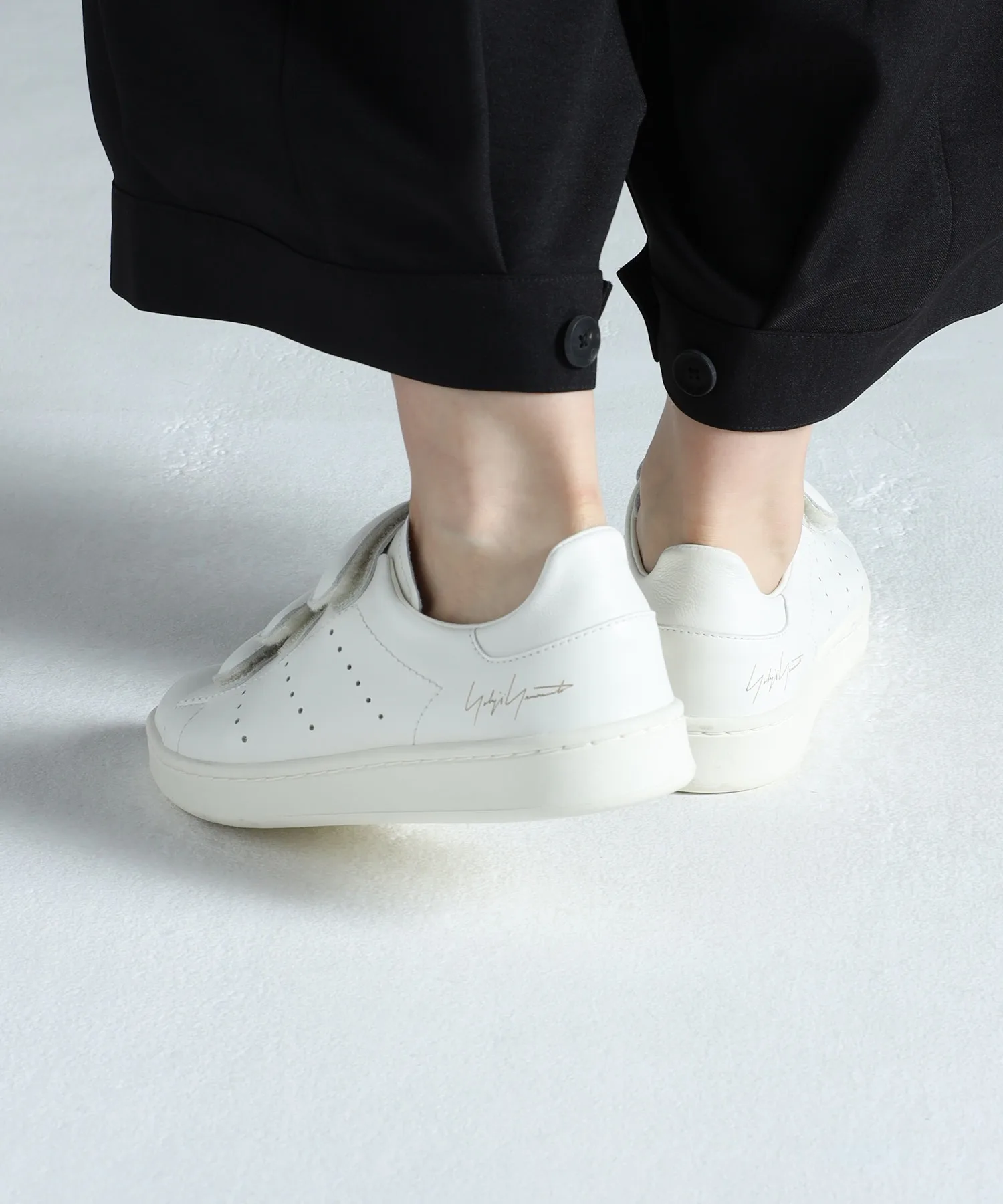 Унисекс кожаные кроссовки Y-3 Stan Smith Velc белые — фото 3