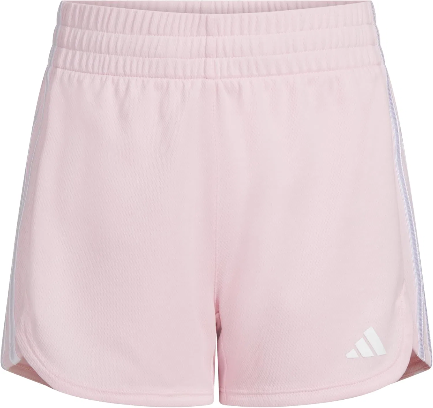 Детские сетчатые шорты Adidas с тремя полосками, средний розовый