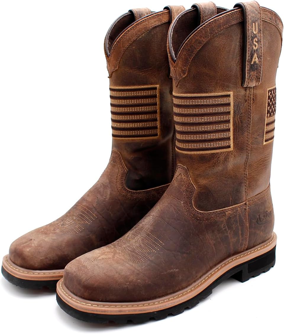 

Мужские вестерн-бутсы Laforst с мягким квадратным носком, коричневый