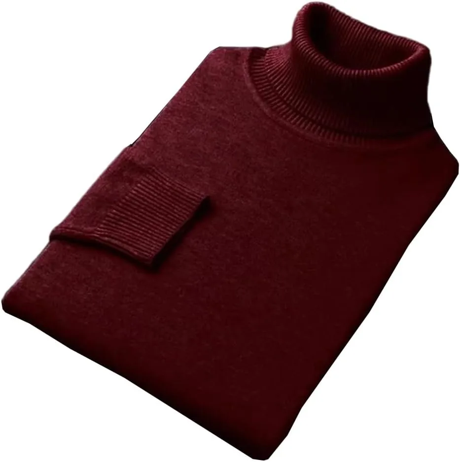 

Мужской вязаный свитер-водолазка с длинным рукавом