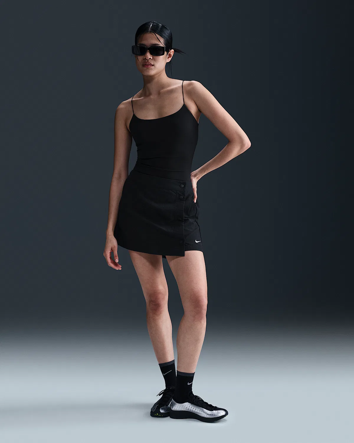 Женская юбка-шорты Nike Sportswear Essential, Black/White