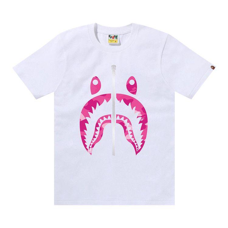 

Футболка BAPE Color Camo Shark Tee 'White/Pink'