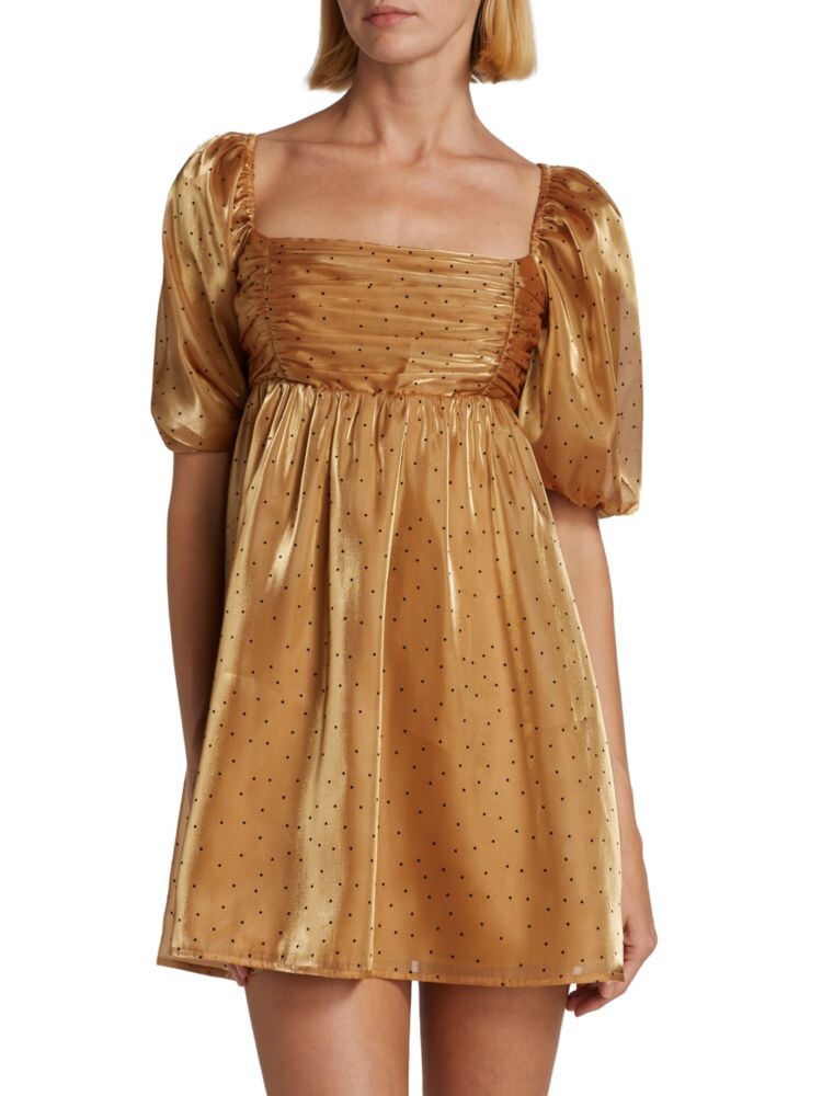 

Платье Babydoll «Сделано для тебя» Wayf, цвет Gold Polka