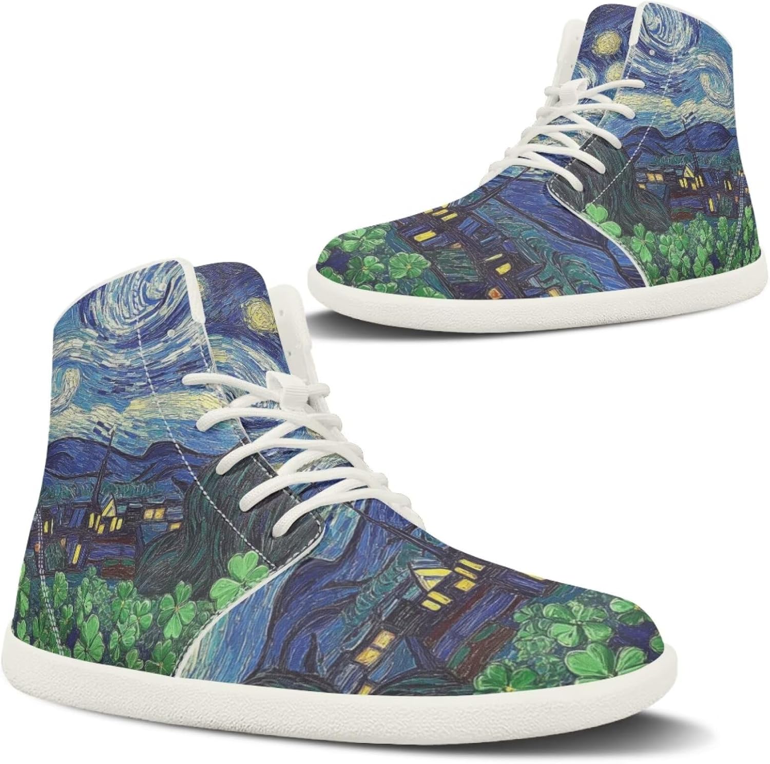 

Кроссовки для женщин и мужчин Qoiuvncy, Clovers Star Moon Night