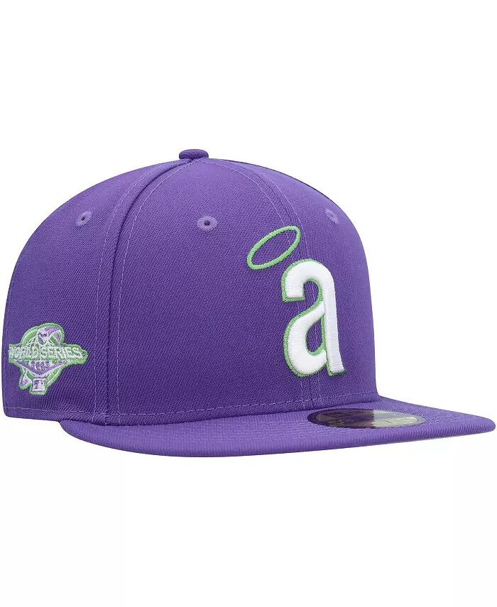 

Мужская фиолетовая приталенная шляпа California Angels Cooperstown Collection Lime Side Patch 59FIFTY New Era, фиолетовый