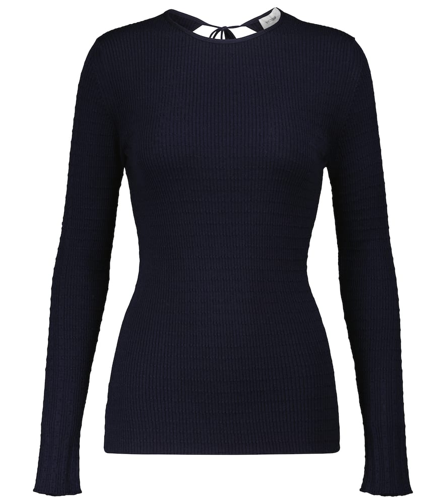 

Ребристый свитер Victoria Beckham, Navy Aw21