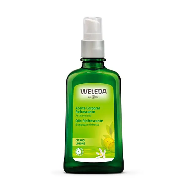 

Борется с сухостью, освежает и заряжает кожу энергией Aceite Corporal Refrescante De Citrus Weleda, 100 ml