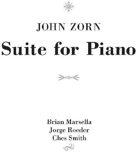 

CD диск Zorn, John: Suite For Piano