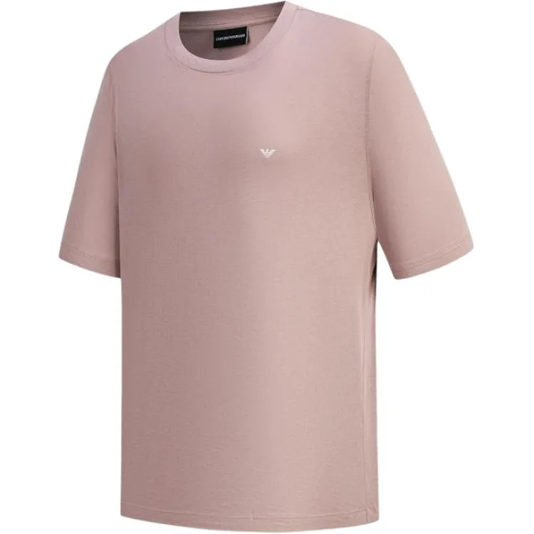 EMPORIO ARMANI Футболка мужская Dusty Pink Crew Neck Moderate Straight Fit — фото 4