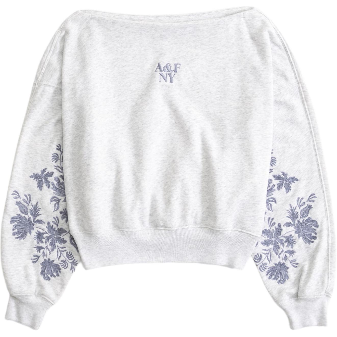 

Свитшот женский Abercrombie＆Fitch, светло-серый