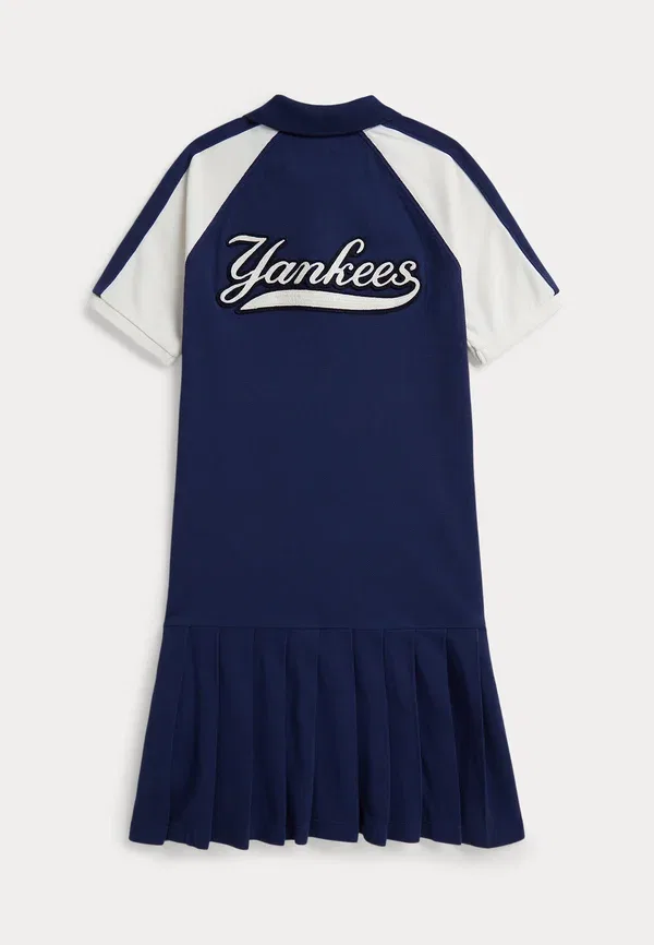 Платье-поло Yankees, Polo Ralph Lauren, 7-14 лет, темно-кобальтовый/белый — фото 2