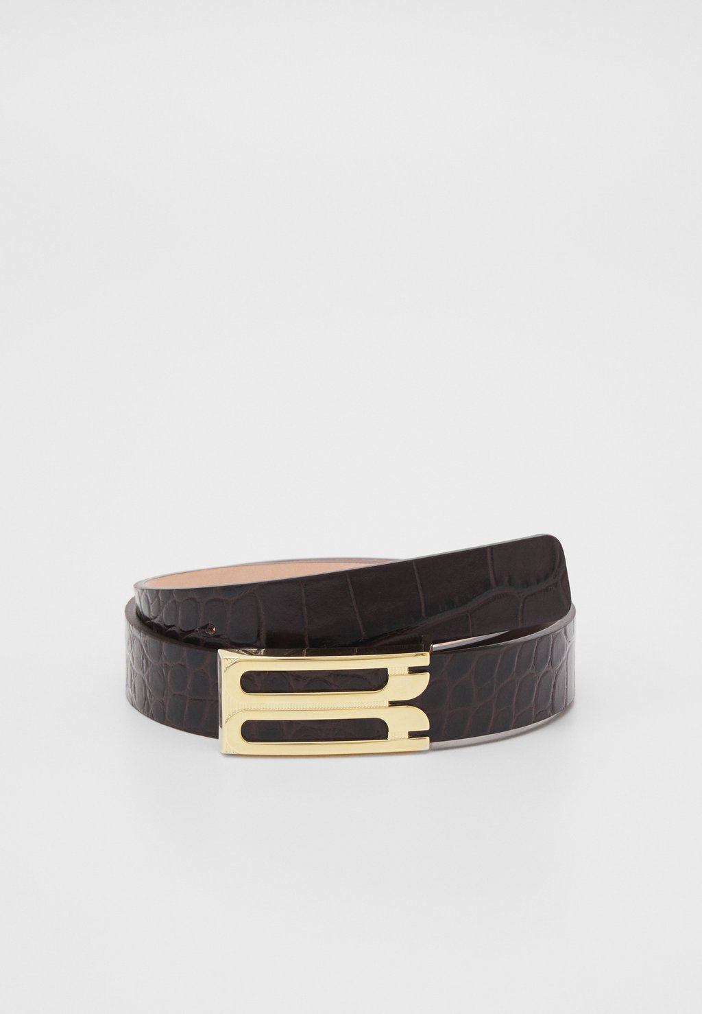 

Пояс REGULAR FRAME BELT Victoria Beckham, темно-коричневый