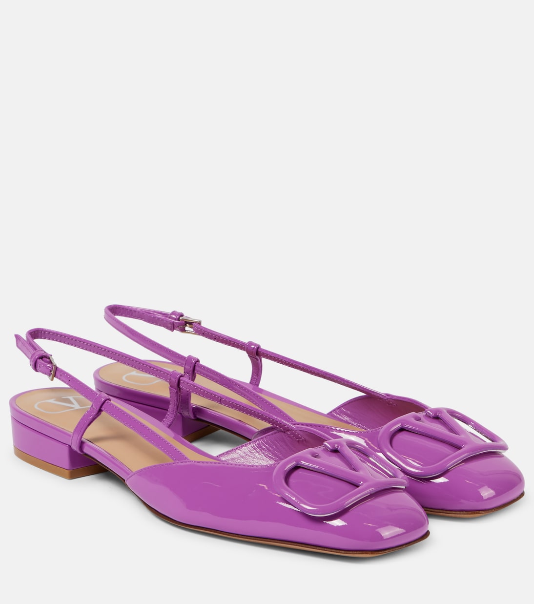 Туфли-лодочки из лакированной кожи VLogo Signature Valentino Garavani, Vivid Violet