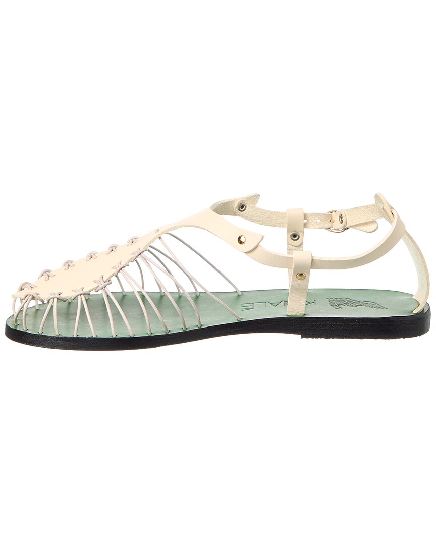 Древнегреческие сандалии Ligres Кожаные сандалии Ancient Greek Sandals, кремовый — фото 2