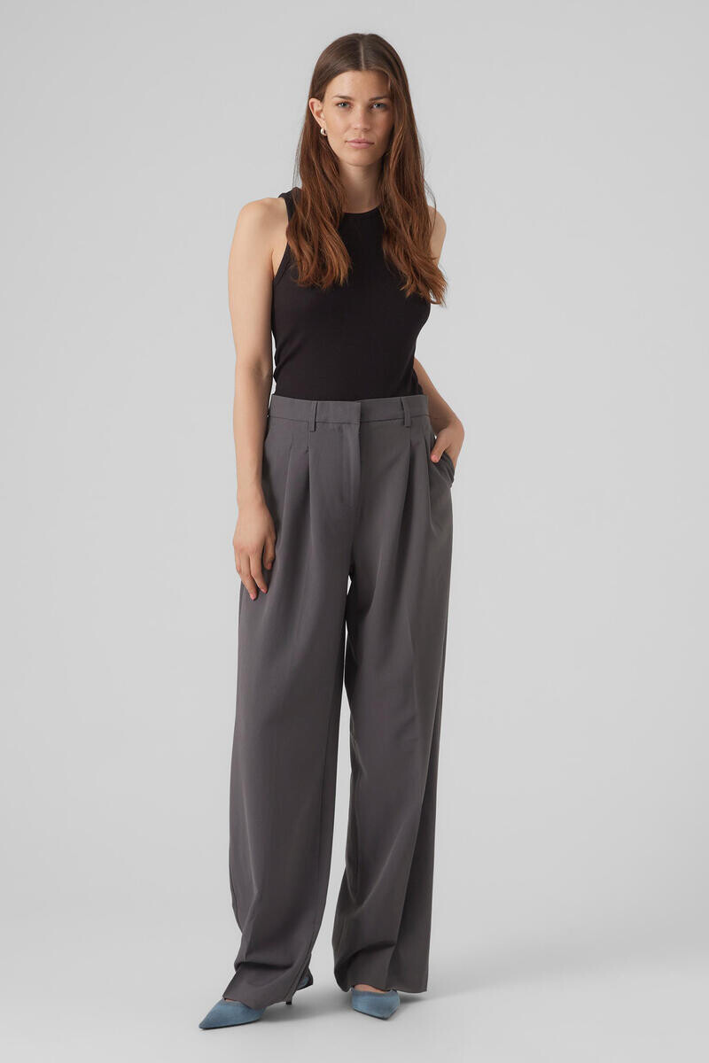 

Широкие классические брюки Vero Moda, серый