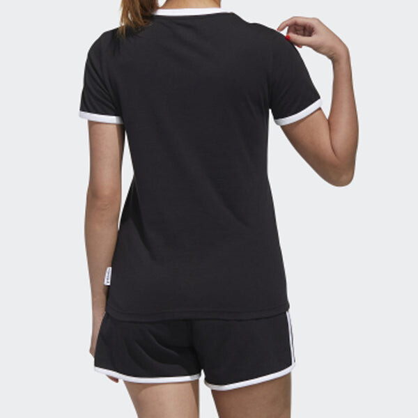 Футболка нео- кроссовер спортивные с коротким рукавом Adidas, черный — фото 4
