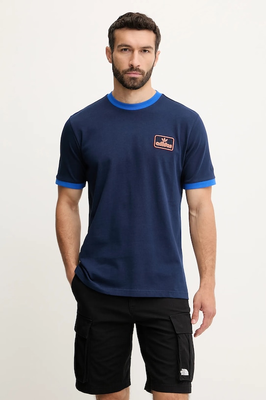 

Хлопковая футболка Contrast Tee Adidas Originals, темно-синий