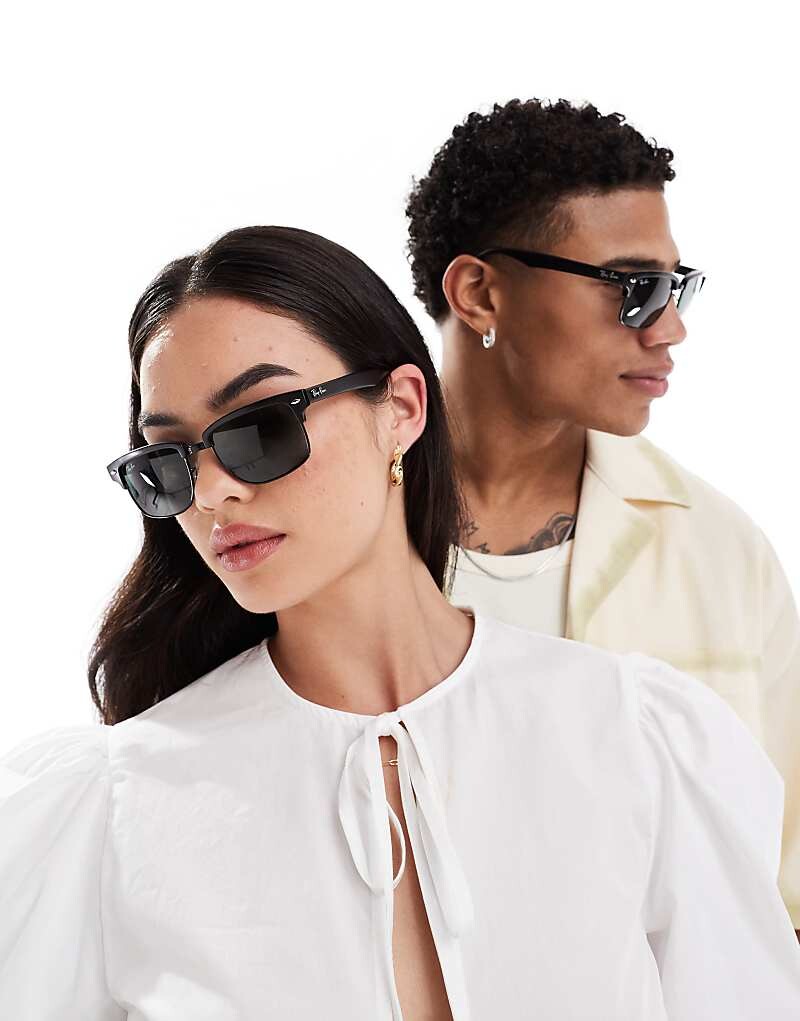 

Черные солнцезащитные очки Ray-Ban Clubmaster