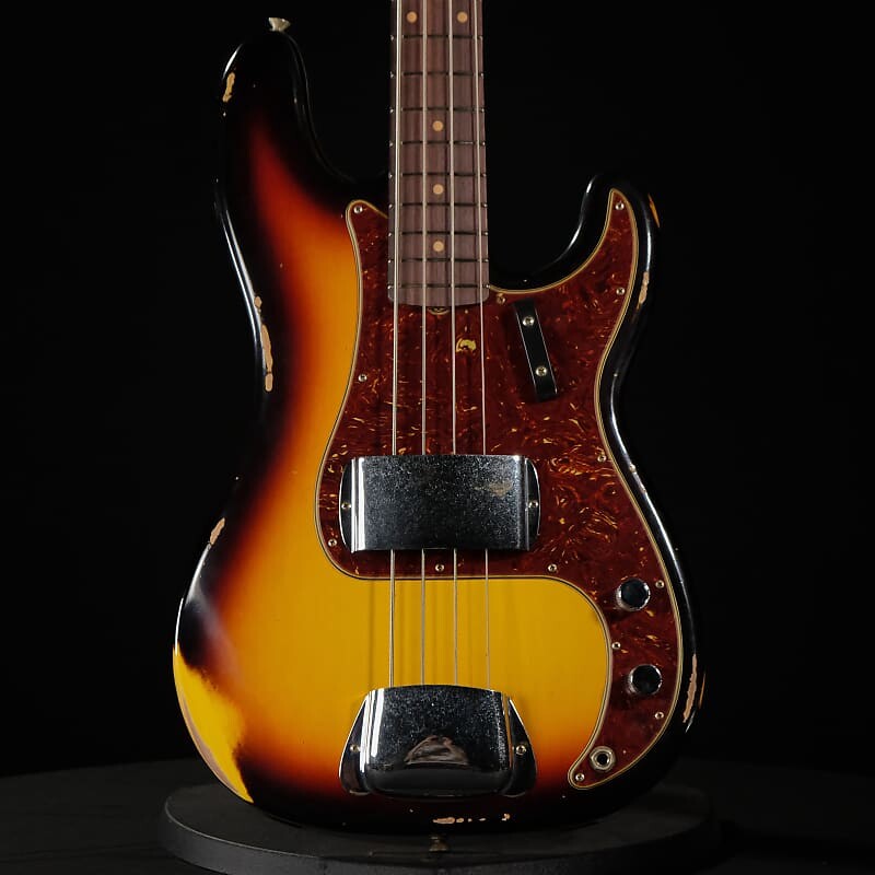 

Басс гитара Fender 1964 Precision Bass Relic Bleached 3-Color Sunburst