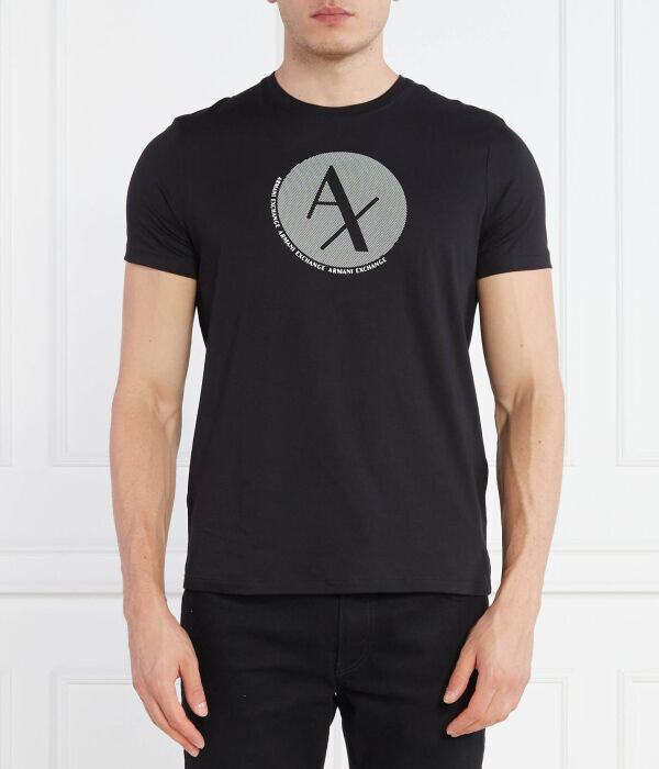 

Футболка мужская Armani Exchange с логотипом в круге, черный