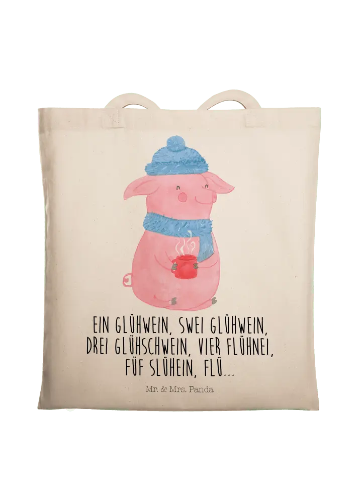 

Сумка для переноски Mr & Mrs Panda Schweinchen Glühwein, кремовый