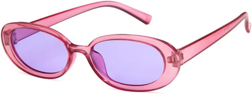 

Солнцезащитные очки с защитой UV400 | Овальные маленькие линзы конфетного цвета | Для женщин и мужчин, для занятий спортом на открытом воздухе и вождения DSVIGF, Purple Purple