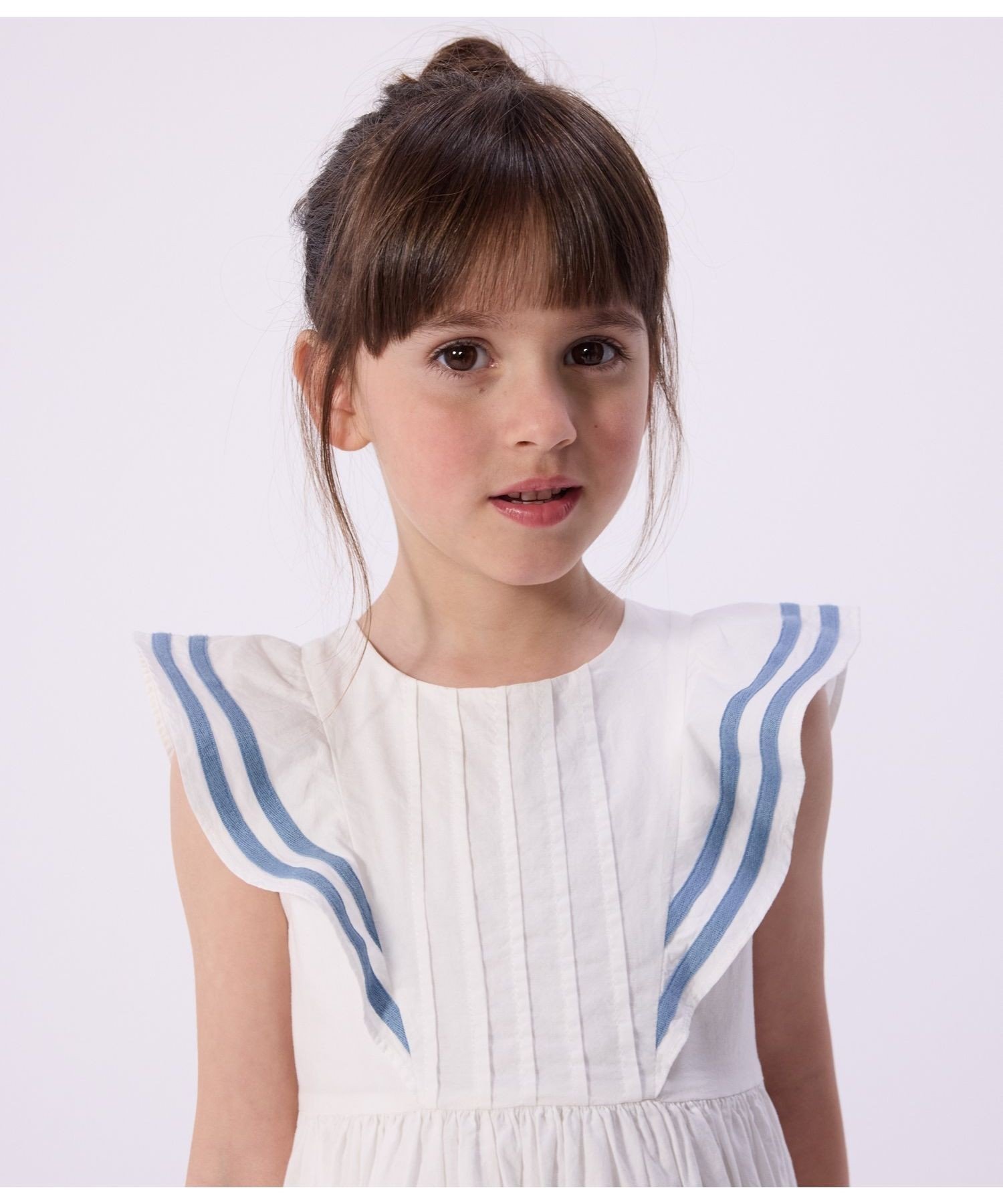 Платье из поплина PETIT BATEAU, Off white — фото 3