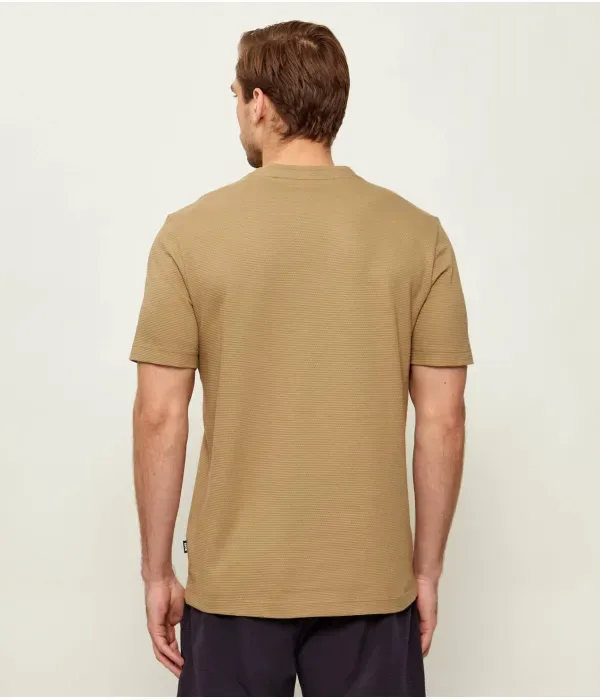 Футболка Тибурт regular fit Boss, бежевый — фото 3